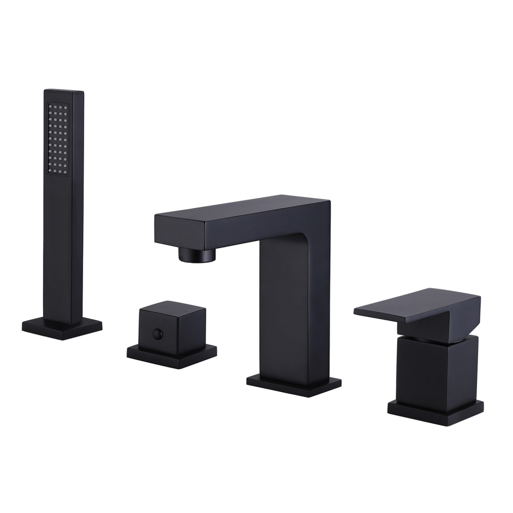 Смеситель ABBER Daheim AF8213B на борт ванны, черный матовый в строительном магазине