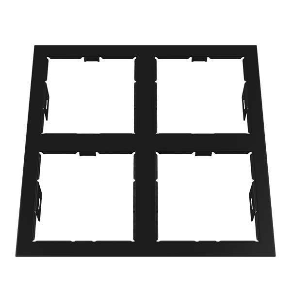 214547 Рамка DOMINO QUADRO 2х2 MR16 ЧЕРНЫЙ в строительном магазине
