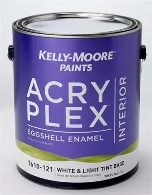 Краска для стен и потолков Kelly-Moore Acryplex Interior Eggshell с эффектом яичной скорлупы 3,8 л в строительном магазине
