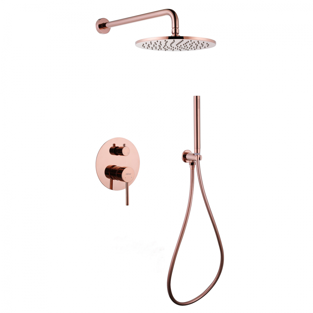 Душевая система ABBER Wasser Kreis AF8118RG скрытого монтажа без излива, розовое золото в строительном магазине