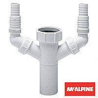 Вставка с 2-мя адаптерами под углом для слива быт. техники 1 1/2"х40мм McALPINE TEE4 в строительном магазине