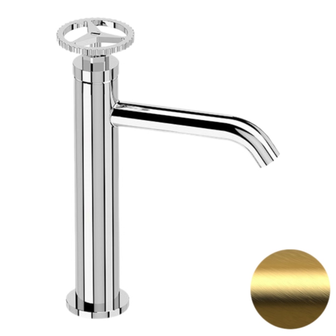 Смеситель для раковины Remer Chrono CH12ABG, золото брашированное в строительном магазине