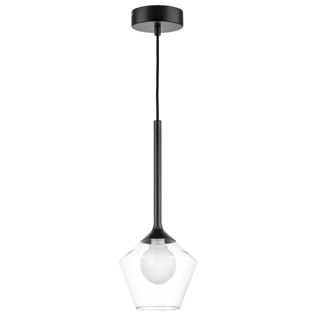 801201 Люстра VETRO 1х6W(led) G9 ЧЕРНЫЙ/ПРОЗРАЧНЫЙ в строительном магазине