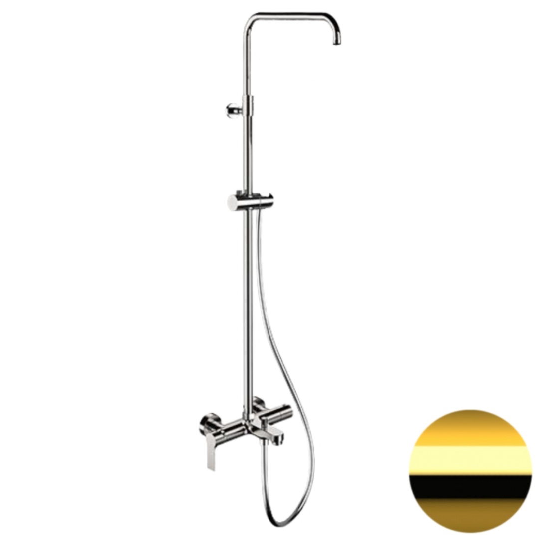 Душевая система с изливом Remer Energy EY34ASSDDO, глянцевое золото в строительном магазине