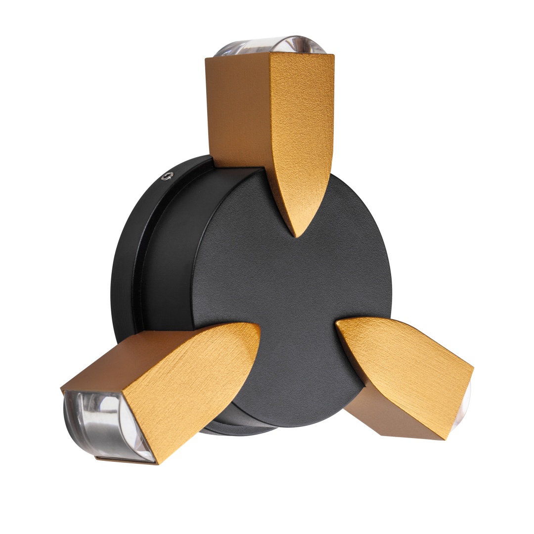 380633 Светильник DITO 3х1W LED 330LM G ЧЕРНЫЙ/ЗОЛОТО 4000K в строительном магазине