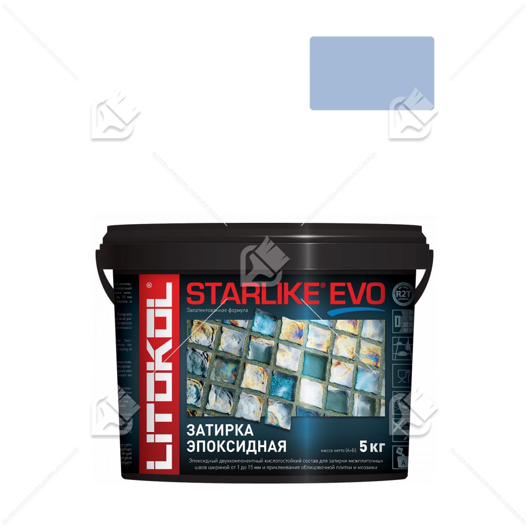 Затирка Litokol Starlike Evo S.310 эпокс пыльно-синий 5кг