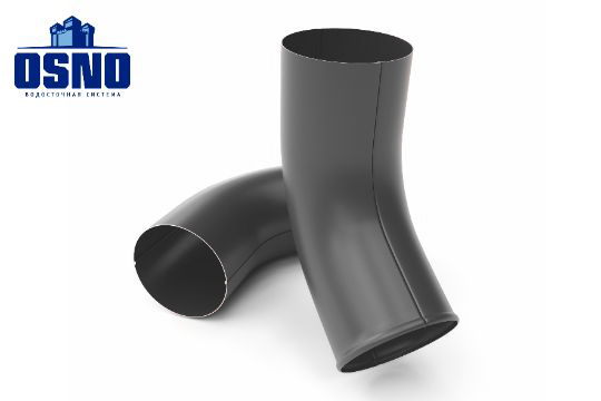 Колено сливное 125/90 OSNO RAL 7024 графитовый-серый