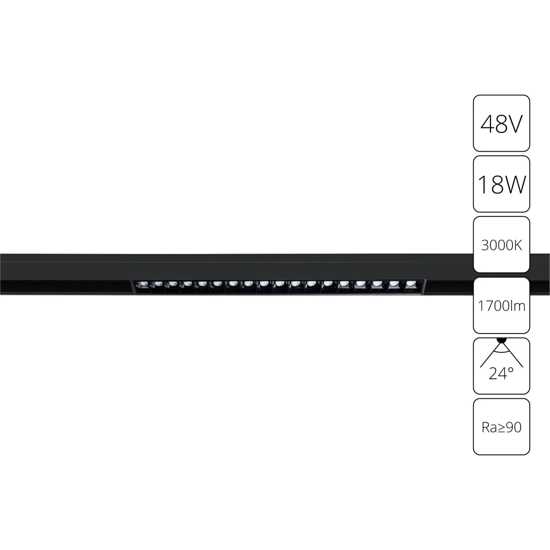 Магнитный трековый светильник Arte Lamp LINEA A4675PL-1BK в строительном магазине