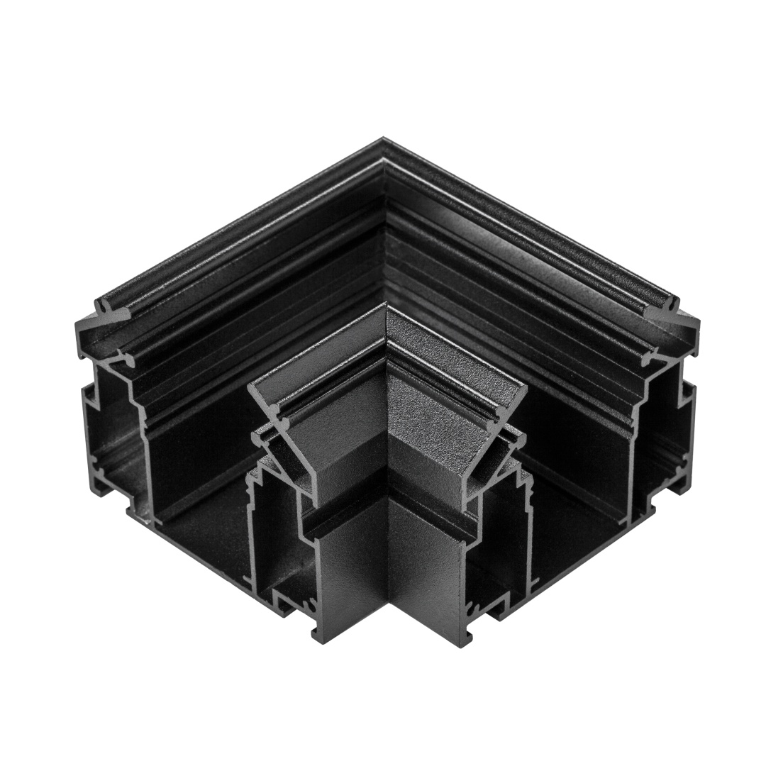 505407 Угловое соединение для трека под гарпун 505427/505437 TETA ЧЕРНЫЙ в строительном магазине