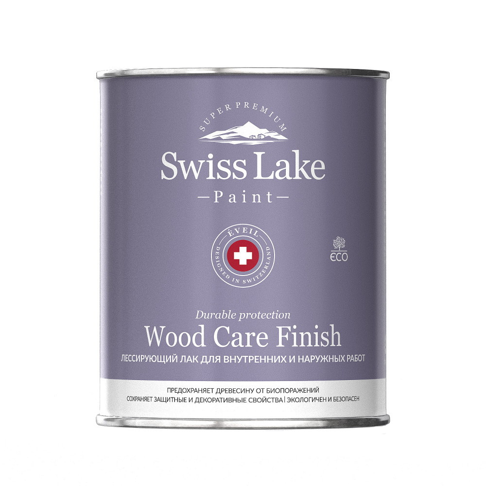 Лессирующая Лазурь Swiss Lake Wood Care Finish на водной основе (бесцветный) 3л