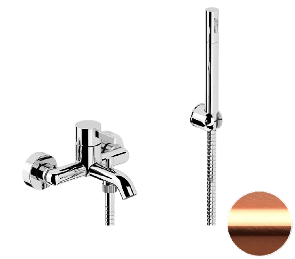 Смеситель для ванны Remer Metrica MC02RP, медь брашированная в строительном магазине