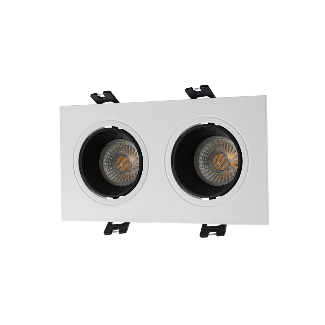 DK3072-WH+BK Встраиваемый светильник, IP 20, 10 Вт, GU5.3, LED, белый/черный, пластик в строительном магазине
