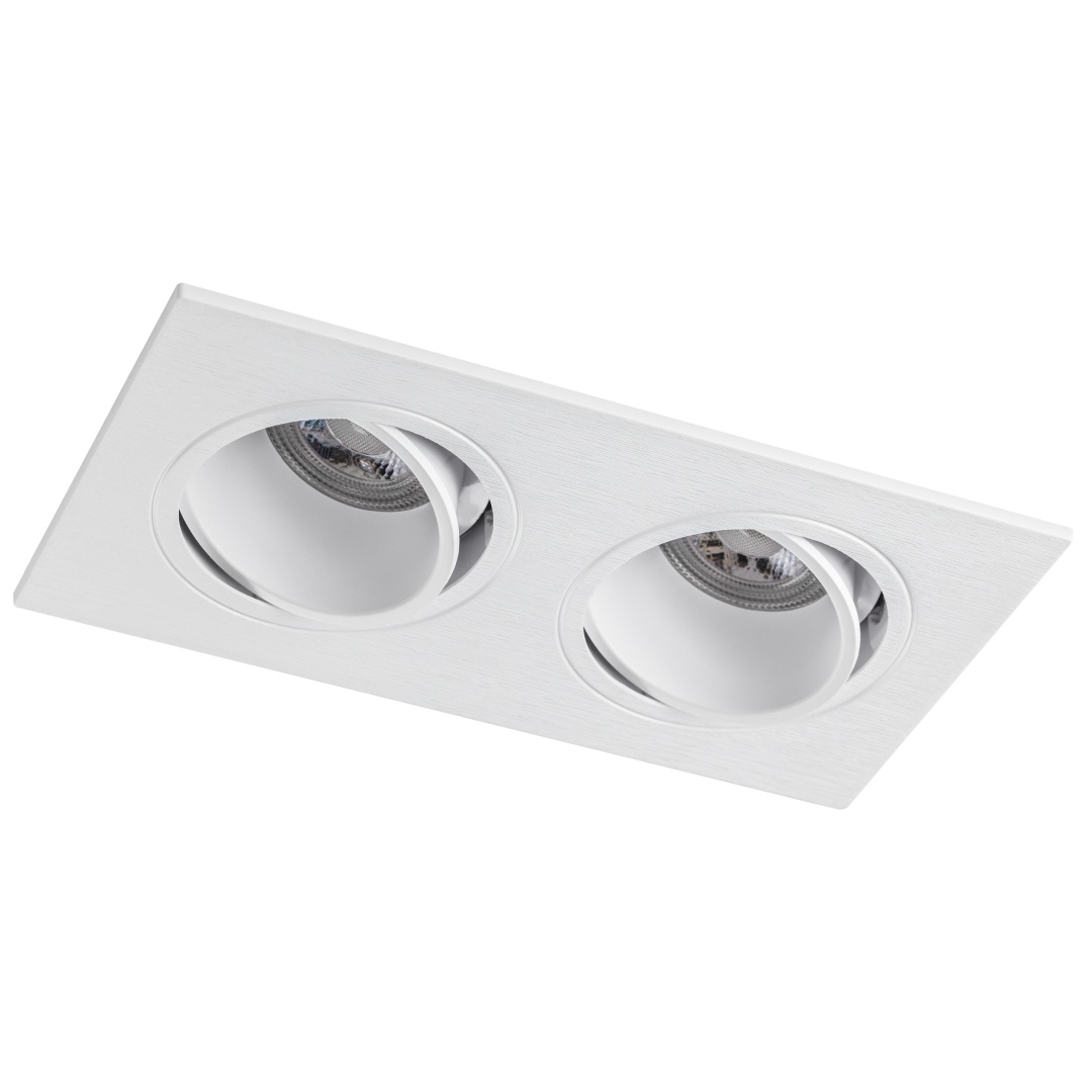 012626 Рамка (светильник) PVC д/LED-модулей 941хх и LED-ламп D50мм SINGO 2X QUAD БЕЛЫЙ в строительном магазине