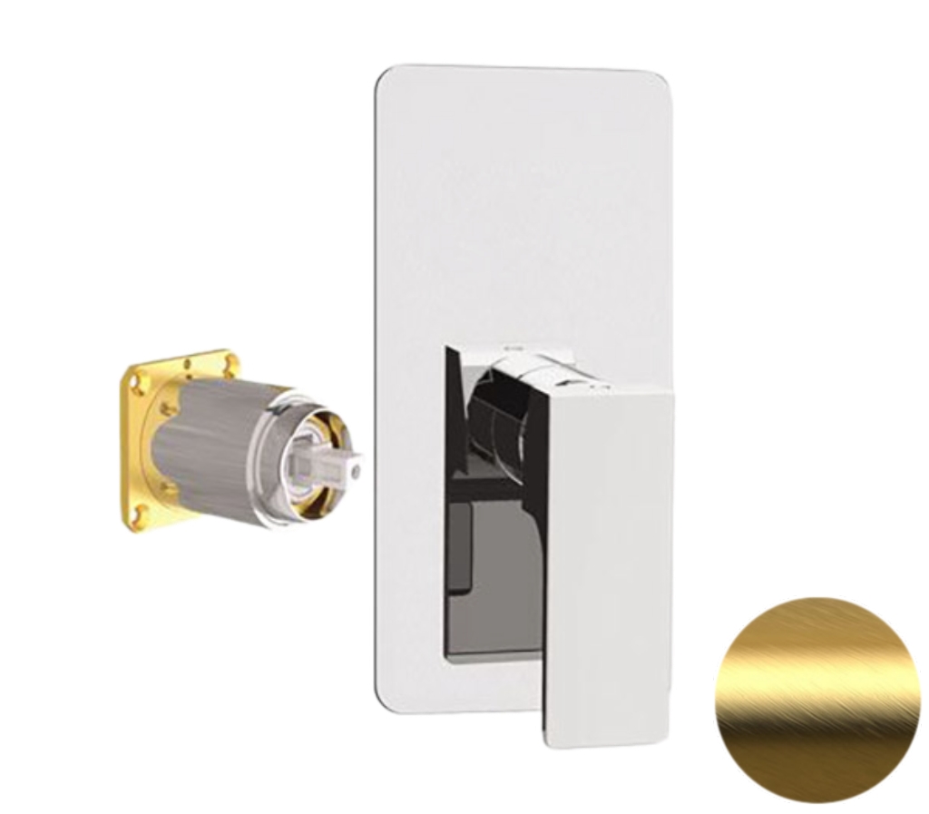 Смеситель для душа Remer Absolute AU30KBBG, золото брашированное в строительном магазине