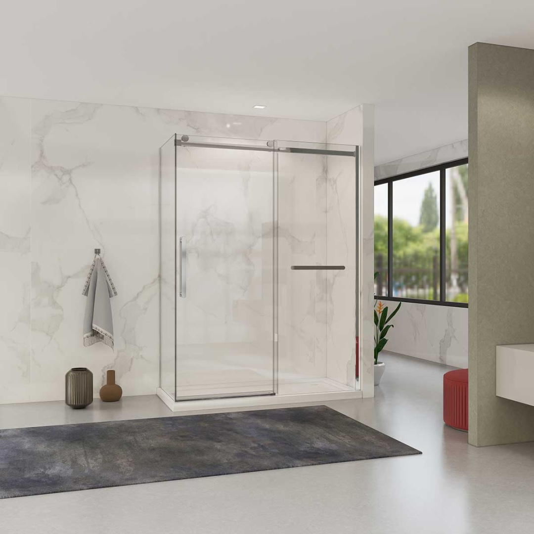 Душевой уголок Vincea Como Soft VSR-1CS9015CL, 1500x900, хром, стекло прозрачное в строительном магазине