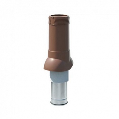 Выход вентиляционный изолированный ТехноНИКОЛЬ D125/160 Н=700 Коричневый