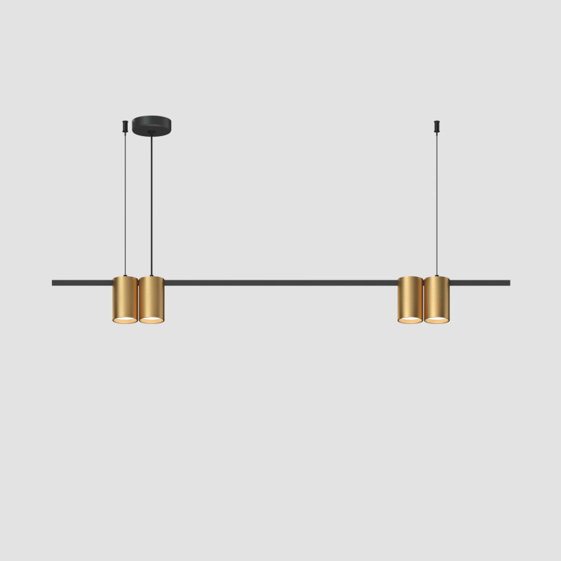 DK4061-BK+SG Подвесной светильник ORBIT, IP20, 4xGU10 LED до 15 Вт, черный + сатинированное золото, алюминий в строительном магазине