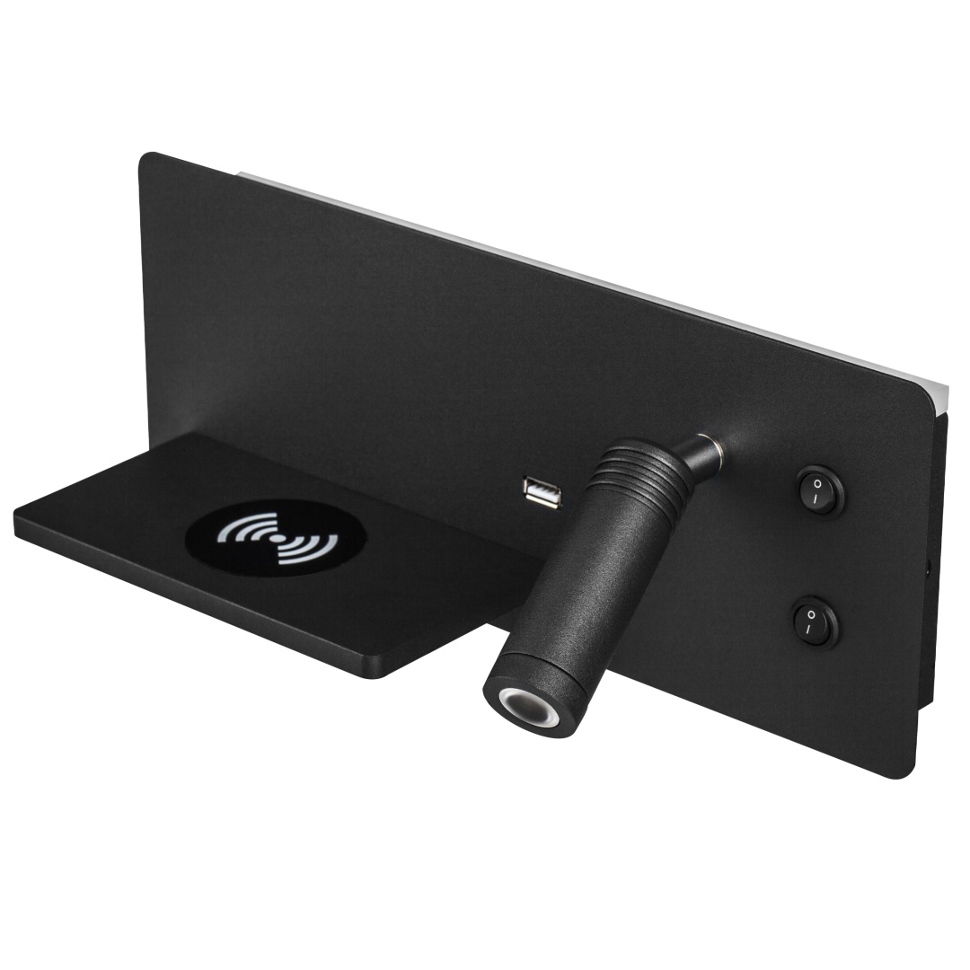 808547 Бра MURO 4,5W+3W LED 360LM+240LM ЧЕРНЫЙ 3000K в строительном магазине