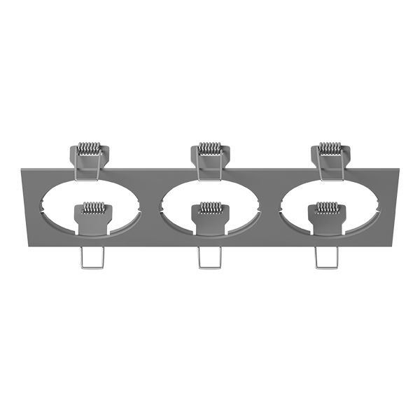 217539 Рамка INTERO 16 Triple QUADRO СЕРЫЙ в строительном магазине