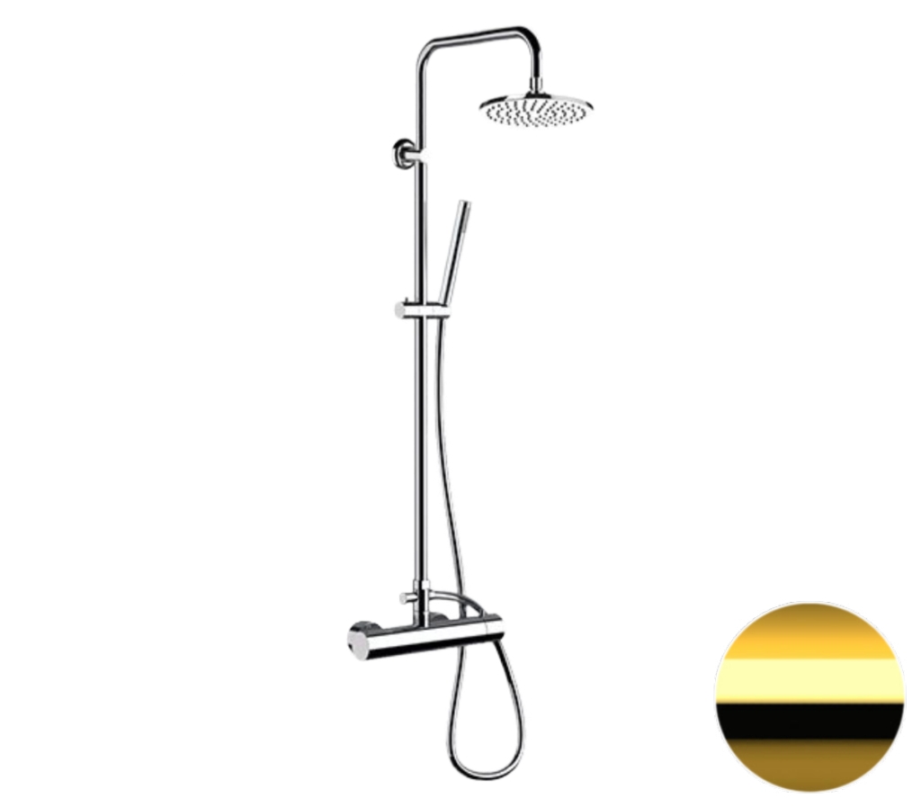 Душевая система Remer Minimal N37RX7MMM20DO, золото глянцевое в строительном магазине