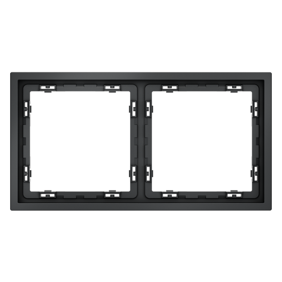 Рамка пластиковая VOLTUM S70 на 2 поста, (графит) в строительном магазине