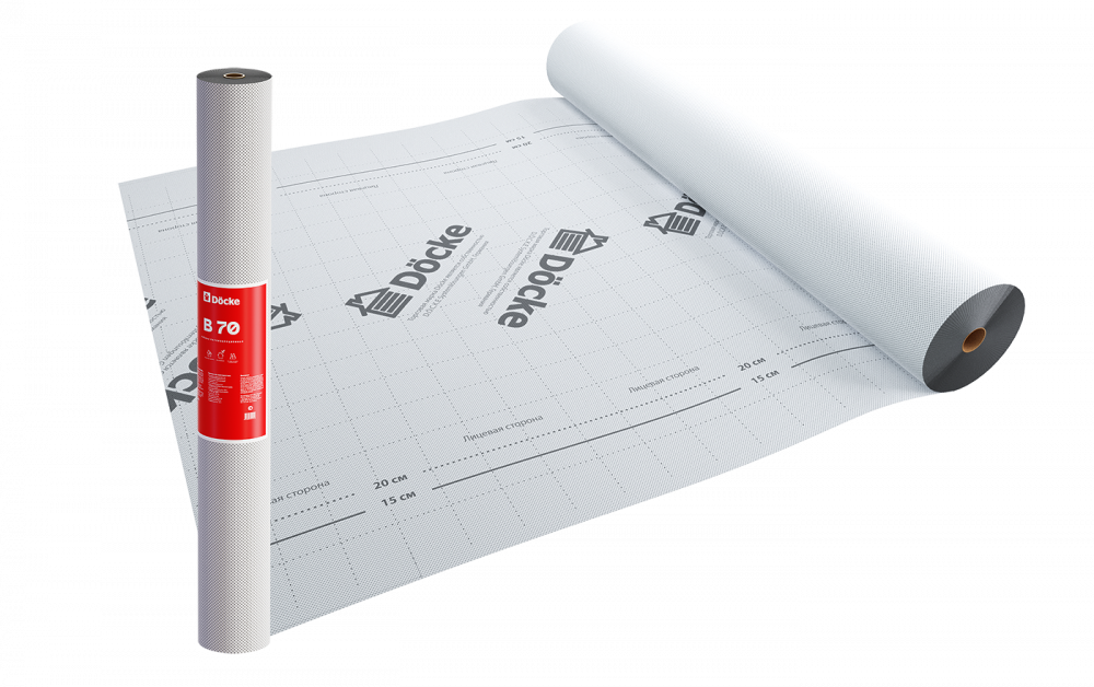 Пароизоляционная пленка Docke B 70, 70 м2