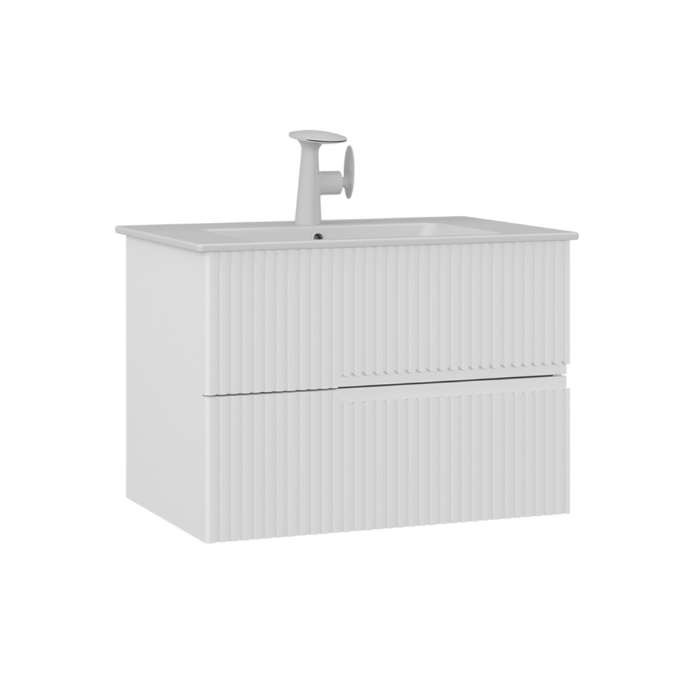 Тумба с раковиной ORKA Moonlight 70 подвесная, белый матовый в строительном магазине