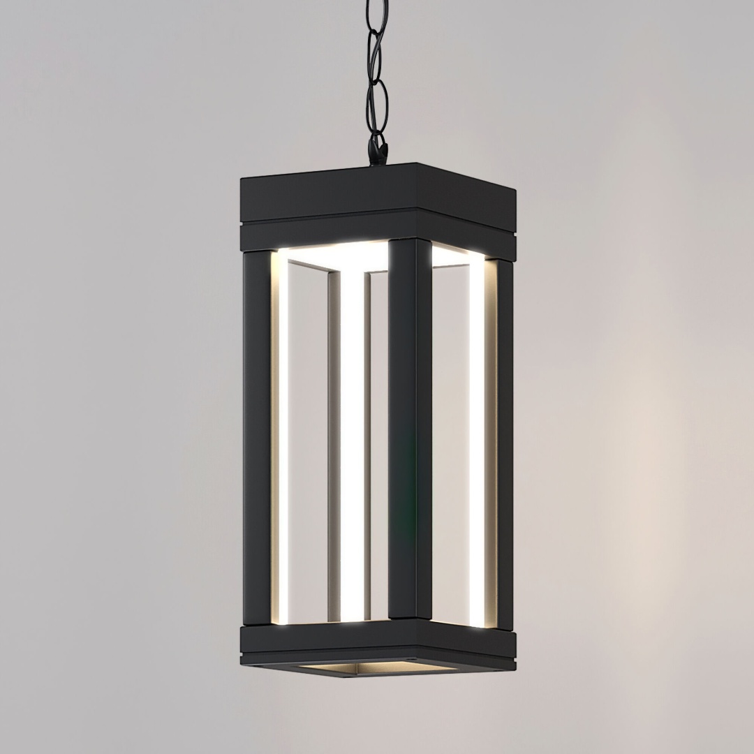 Уличный подвесной светодиодный светильник Frame LED IP54 1528 TECHNO LED черный в строительном магазине