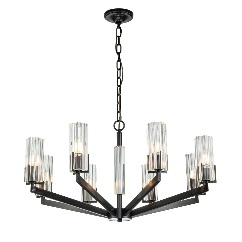 Подвесная люстра Belfast Malone 6035-8 BL CL Черный / Стекло в строительном магазине
