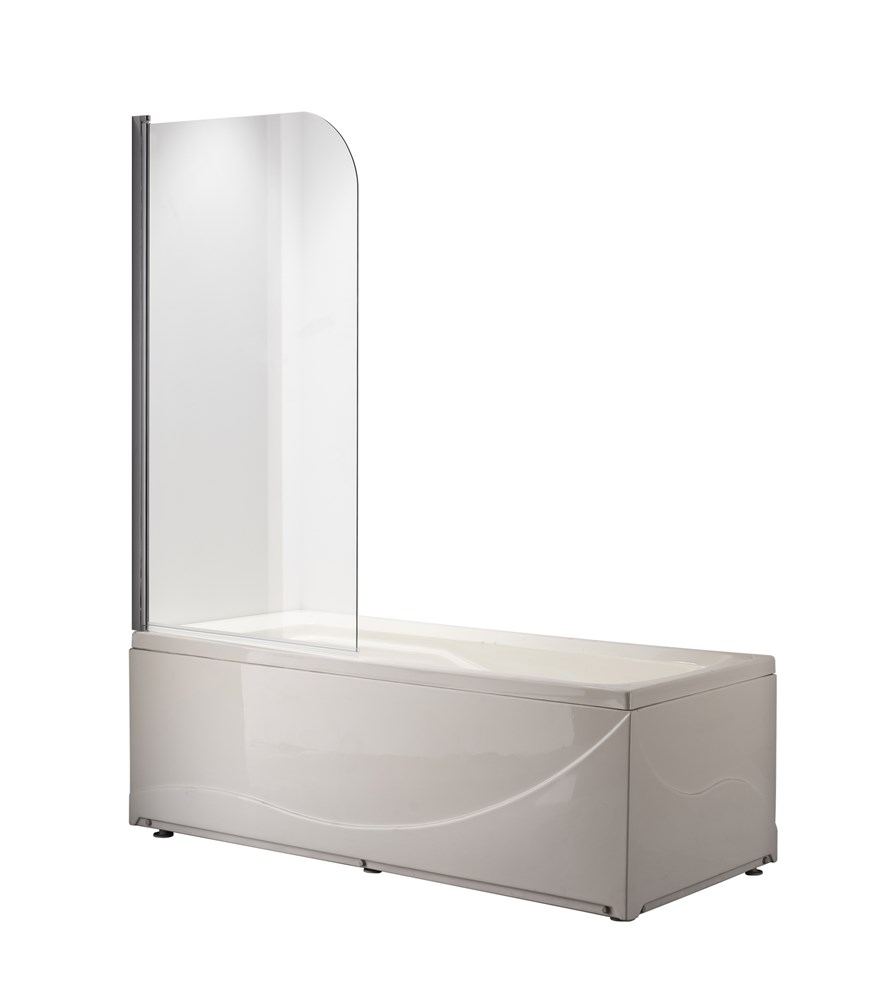 Шторка на ванну Taliente 80x140см, распашная, прозрачное стекло 6мм, профиль хром TA-0814CP в строительном магазине