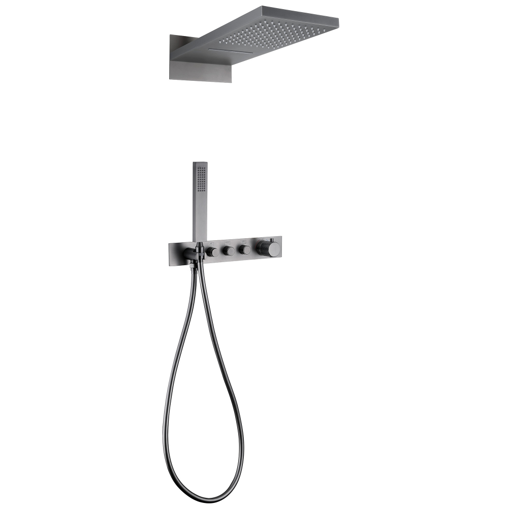 Душевая система ABBER Rund AF8752NG скрытого монтажа без излива, термостат, никель в строительном магазине