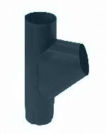 Тройник трубы Grand Line, 90 мм, RAL 7024 серый