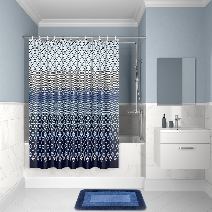 Штора для ванной комнаты 200*180 Decor (D07P218i11) в строительном магазине