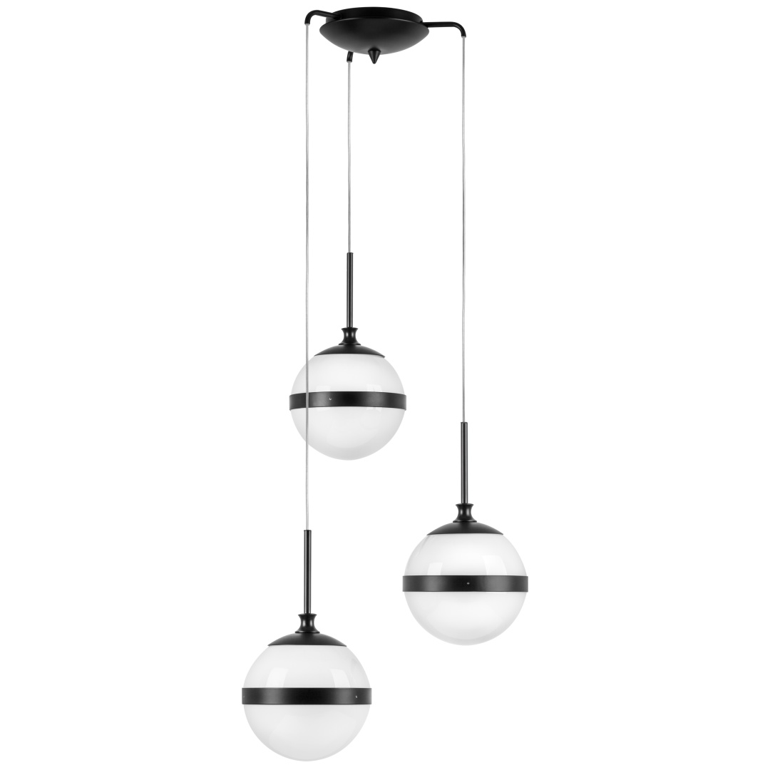 813137 Люстра GLOBO 3х40W E14 black/white в строительном магазине