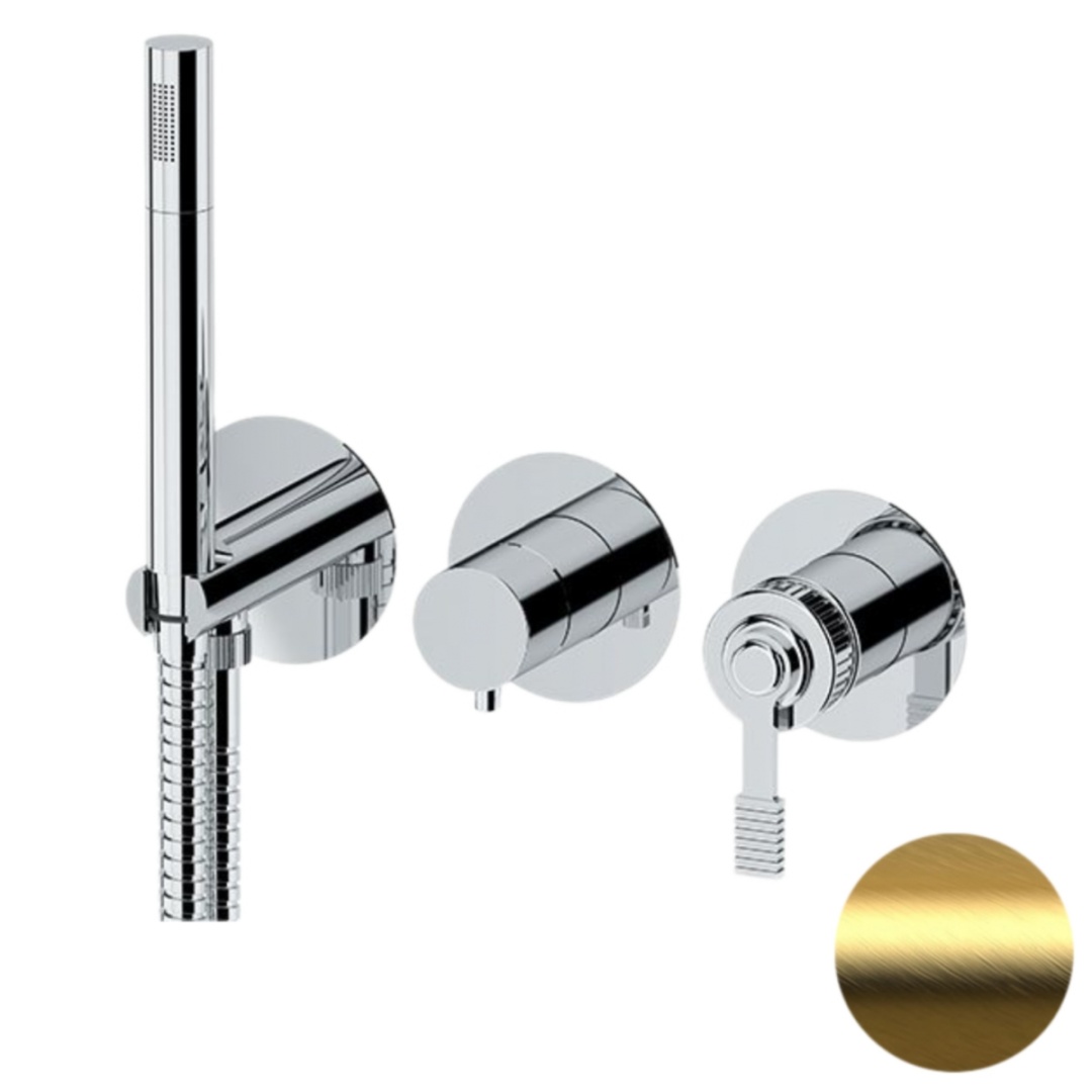 Смеситель для душа Remer Atelier AL97D2PBG, золото брашированное в строительном магазине