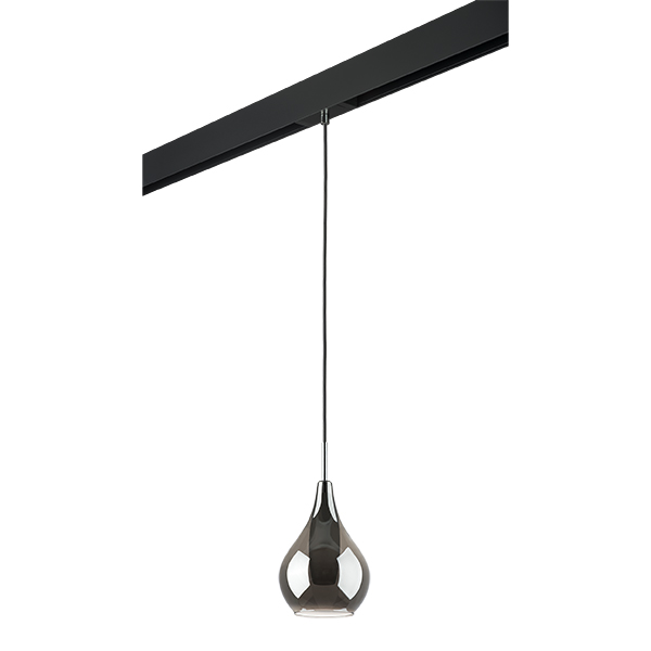 PRO803037 Светильник д/1-фазн трека PENTOLA 1х25W G9 ХРОМ/ДЫМЧАТЫЙ/ЧЕРНЫЙ (803037+595007) в строительном магазине