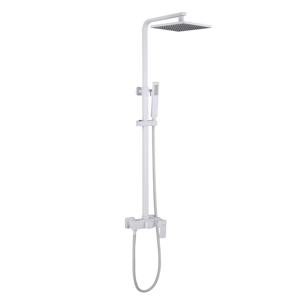 Душевая стойка ABBER Daheim AF8220WL без излива, белая матовая (250х250) в строительном магазине