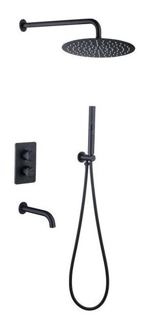 Душевая система Allen Brau Priority 5.31014-31 Черный матовый в строительном магазине