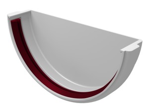 Заглушка желоба универсал ПВХ Grand Line Стандарт белая