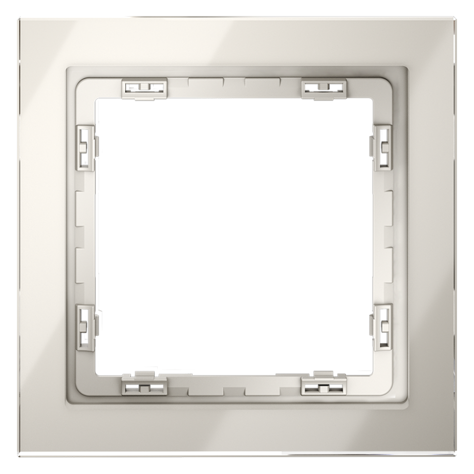 Рамка стеклянная VOLTUM S70 на 1 пост, (кашемир, стекло) в строительном магазине