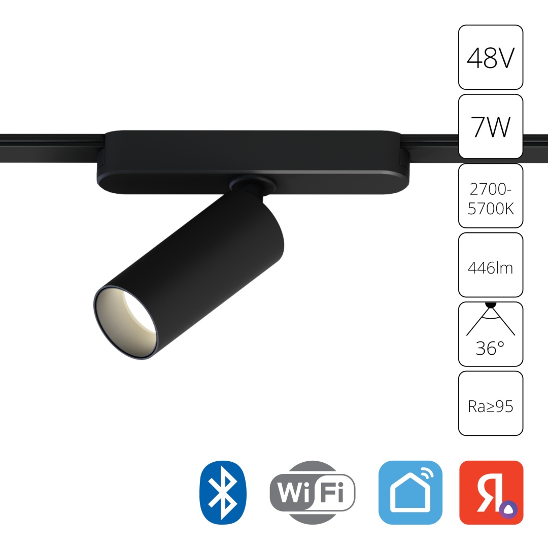 Магнитный трековый светильник Arte Lamp RAPID SMART A2956PL-1BK в строительном магазине