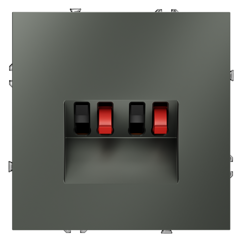 Розетка акустическая встраиваемая VOLTUM S70 4-местная, (титан) в строительном магазине