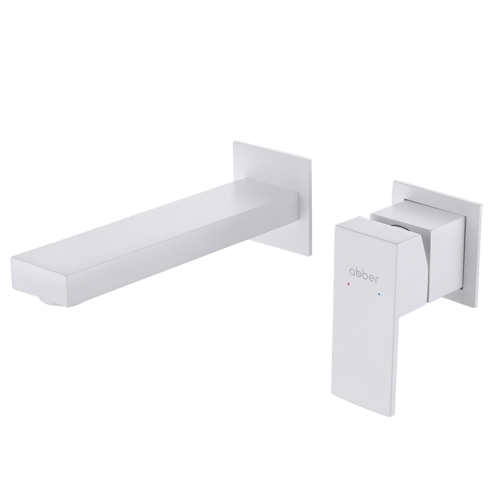 Смеситель ABBER Daheim AF8212W для раковины скрытого монтажа, белый матовый в строительном магазине