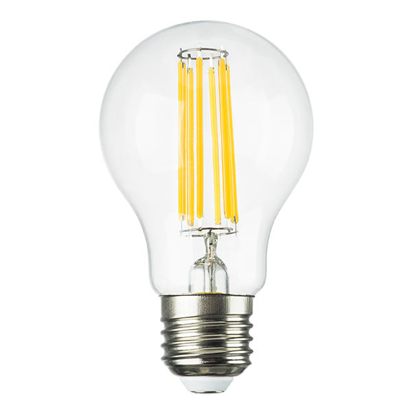 933004 Лампа LED FILAMENT 220V A60 E27 8W=80W 810LM 360G CL 4000K 15000H в строительном магазине