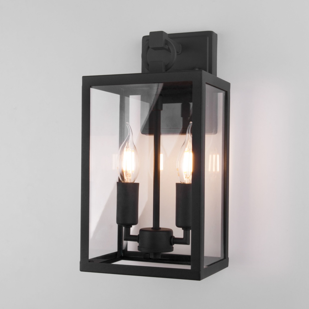 Уличный настенный светильник Candle D 35150/D черный в строительном магазине