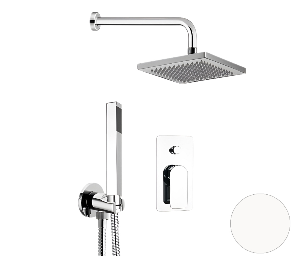 Душевая система Remer Infinity I09S08OBO, белый матовый в строительном магазине