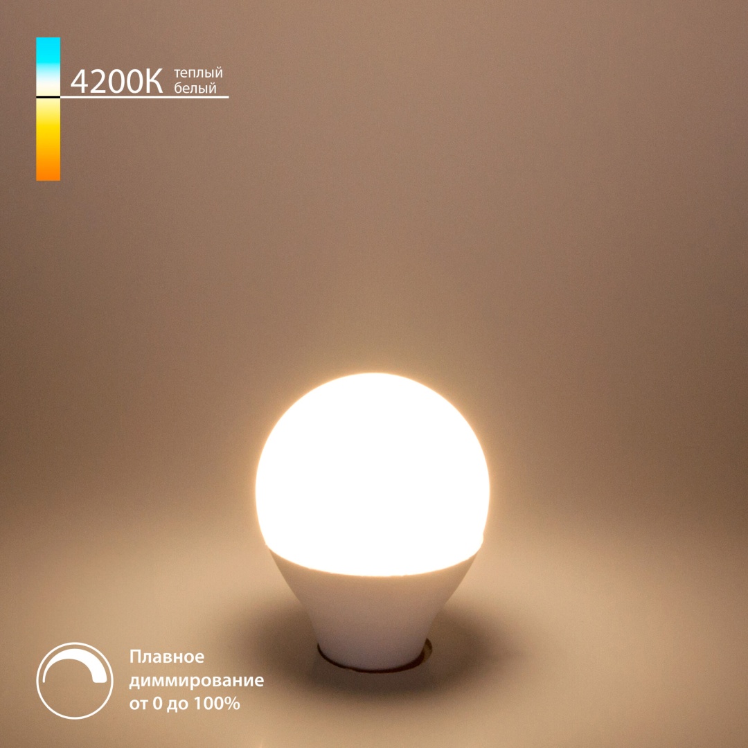 Светодиодная лампа Dimmable G45 7W 4200K E14 BLE1449 в строительном магазине