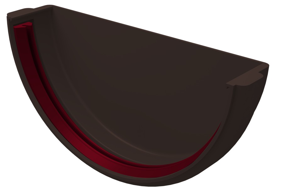 Заглушка желоба универсал. ПВХ Grand Line Стандарт коричневая