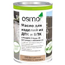 Масло для изделий из ДПК и БПК OSMO WPC & BPC PFLEGE-ÖL 030 бесцветное 1л в строительном магазине