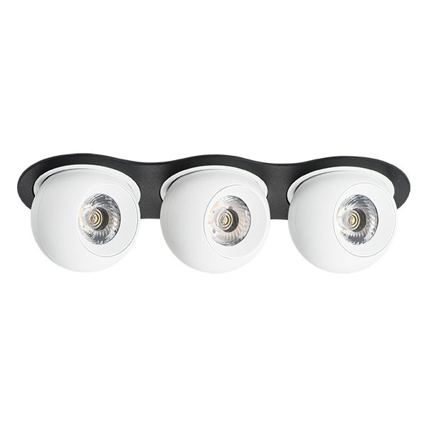 i637646464 Светильник INTERO LED 9W*3 850LM*3 24G ЧЕРНЫЙ/БЕЛЫЙ 4000K (217637+217064+217064+217064) в строительном магазине